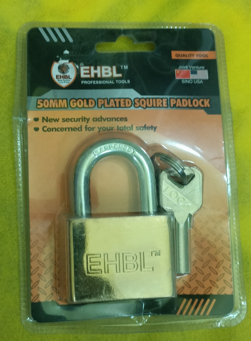 gold square padlock