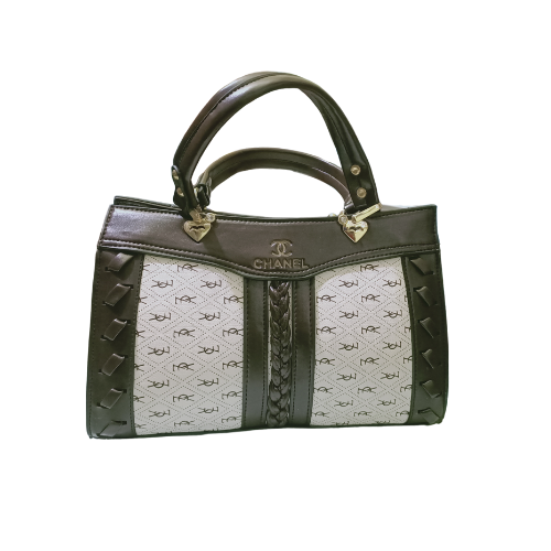 Elegant Ladies Handbag - Coffee & Luxury White Variants