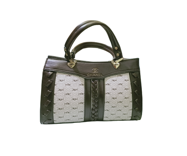 Elegant Ladies Handbag - Coffee & Luxury White Variants