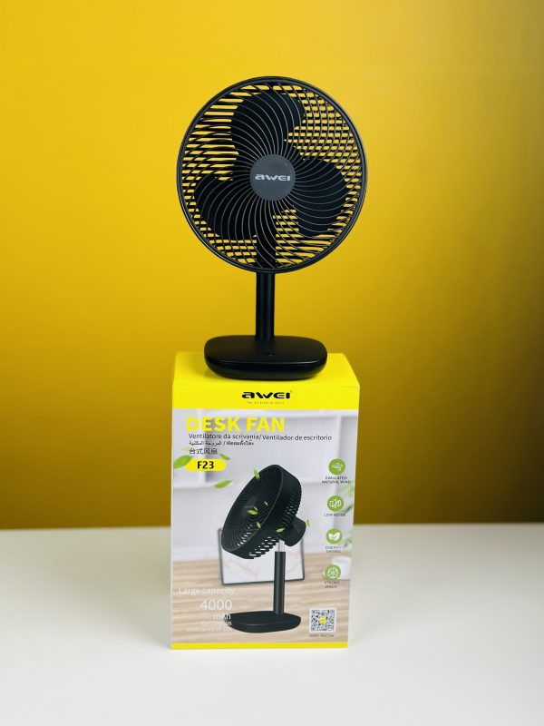 Awei-F23-Portable-USB-Rechargeable fan